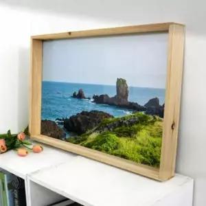 꾸밈 ta397-우드프레임액자 제주도섭지코지(대형)