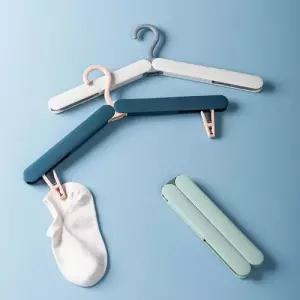 여행용 휴대용 캠핑 접이식 옷걸이 집게 일체형