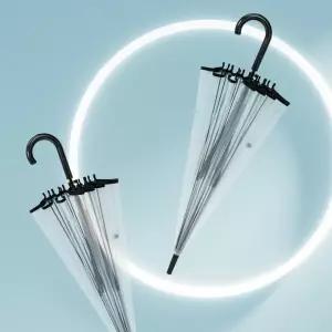 블랙라인 16살대 투명 튼튼한 장우산 