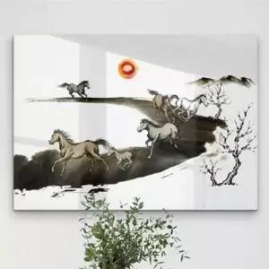 꾸밈 te547-폼아크릴액자78CmX56Cm 동양화힘차게달리는말