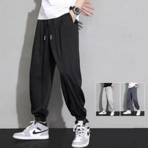 냉장고 남자 남자여름바지 여름 시원한 조거 (3vncS)