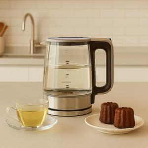 셰프라인 마론 유리포트 1.8리터 DEK-D6509 LED 무드램프 자동전원차단 넓은 주입구