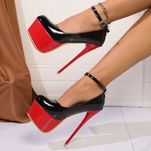 13cm킬힐 빅사이즈 플랫폼 스파이크 하이힐 킬힐 여성 여성힐