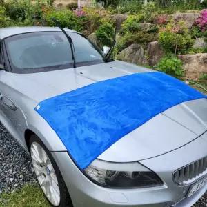 블루 극세사 타올 셀프 세차 대형사이즈 타월 융 60x160 용품 큰사이즈 장 도구 초