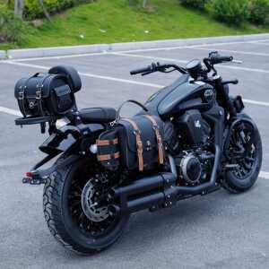 바이크 가방 클래식 시트 등받이 선반 캠핑 사이드 백 리어백(500모델/1쌍)-브라운