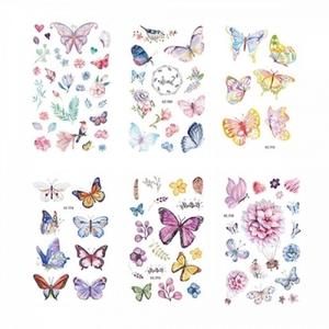 나비 문신 타투스티커 6종 투쁠원 미니 타투 스티커 증정