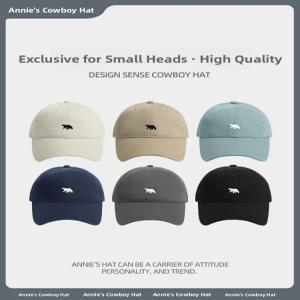 야구모자 캐주얼 코튼 야구 모자 북극곰 패턴 작은 사이즈 52cm 플랫 탑 햇 남녀노소 부