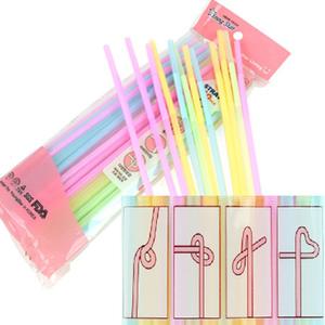 50개입 긴주름 칵테일빨대 자바라 모양만드는 음료수 스트로우 카페 펍