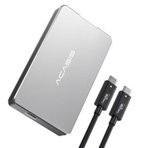 ACASIS 40Gbps M.2 NVMe SSD 인클로저, 도구 무료 설치, M1 M2 Pro/Max용 TBU 401, 썬더볼트3/4/5, USB4/3.2/3.1/3.0/2.0, 크기 2280/2260/2242/2230 B+M M-Key 지원 (TBU401)