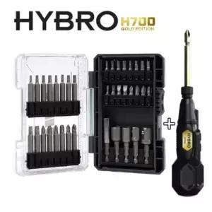 하이브로 전동 드라이버 H700 블랙 C타입 충전 + 비트세트 HBS237