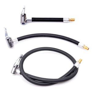 오토바이 바이크 자전거 타이어 팽창기 호스 빠른 연결 노즐 MTB 팽창식 공기 주입기 펌프 휴대용 에어 확장 튜브 어댑터