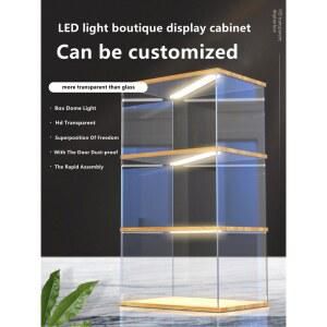 투명 먼지 커버 아크릴 디스플레이 캐비닛 조명 보관함 빌딩 블록 모델 케이스