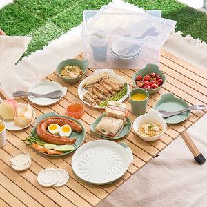 이지앤프리 무드온 여행 캠핑식기 트레이 9종 29P B 세트