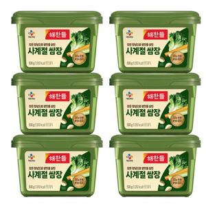 해찬들사계절쌈장 사계절쌈장 500g 6개 풍성한맛 요리재료