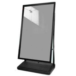 야외 입간판 배너 거치대 웰컴보드 양면 A형 팝업 문의 블랙 대 철재