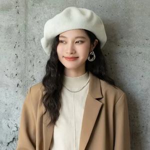 빵모자 한국 빅 사이즈 남여 여성 겨울 모자 레트로 남성 따뜻한 대형 울 클래식 화가 스타