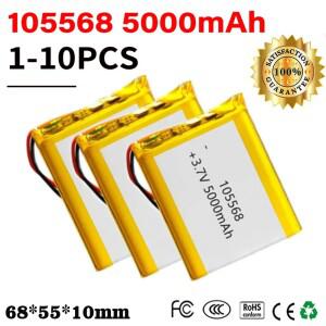 1-10PCS 105568 GPS DVD 전자책 태블릿 PC 노트북 보조베터리 비디오 게임용 3.7V 5000mAh 폴리머 리튬 LiP