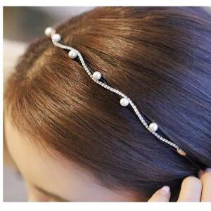 / 머리띠 사이 일호스토어 헤어밴드 큐빅 / 진주