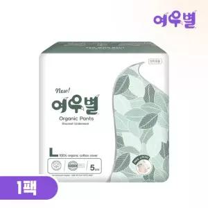 여우별 유기농 순면커버 팬티형 생리대   입는 오버나이트 대형 5Px1팩
