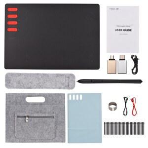 T505 그래픽 펜촉 단축키 초경량 압력 태블릿 프리 크리에이션 단계 8192 30 아트 스타일러스 배터리 스케치