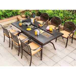 2구 그릴 주물 화구 바베큐 간택기 레인지 기계 중식 업소용