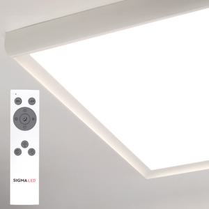 천장 밀착 이지 슬림 LED 리모컨 방등 640x640 50w 플리커프리 색변환 디밍 방등 밝기조절 타이머 주방 거실 조명