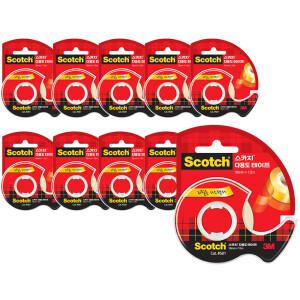 스카치 다용도 셀로판테이프 디스펜서 581 18mm x 15m 10개