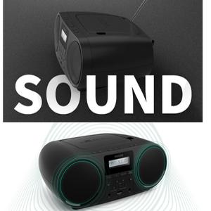 필립스-올인원 미니오디오 CD USB FM라디오 무선-블루투스 AUX 이어폰-단자 반복재생-학교 학원 가정용-O7