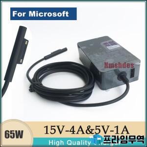 마이크로소프트 서피스 프로 4 5 6 Ac 어댑터용 정품 노트북 충전기 65W 15V 4A