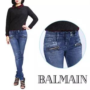 5355 171N C3180 여성 블루 진 바이커 팬츠