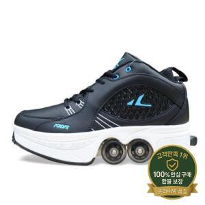 Pu 가죽 성인 스포츠 롤러 스케이트 신발 캐주얼 변형 파쿠르 스니커즈 라운드 어린이 달리기용 4 륜