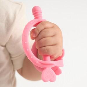 심통 실리콘 국민 손목 아기 큐피드 치발기 보관케이스포함 큐피드치발기 베이비블루