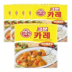 오뚜기 3분 카레 약간매운맛 200g 6개