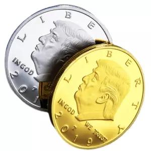 트럼프 기념주화 2개 미국 대통령 동전 금화 은화 케이스 포함 코인 수집