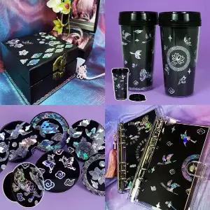 [오렌지몰]자개공예 DIY NEW 전통 민화 자개스티커 한국기념품 한국전통선물 만들기 체험 키트 소품