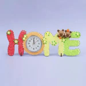 정인아트 HOME 조립우드 시계 (시계색상랜덤/건전지포함)