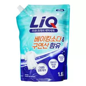 애경 리큐 프레쉬 베이킹소다 구연산 함유 액체 세탁세제 드럼용 1.6L 1개 빨래