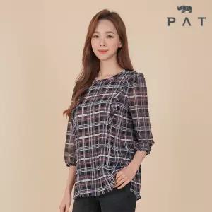 [PAT 여성] 프릴 체크 블라우스_1H62509