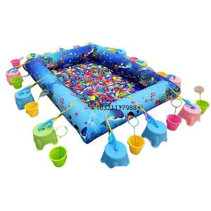 낮은 풀장 물고기 빙어 행사 산천어 낚시 체험 축제 상업용 에어 분수 견 매트