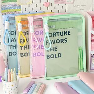 파스텔컬러 지퍼 파일 케이스 화일홀더