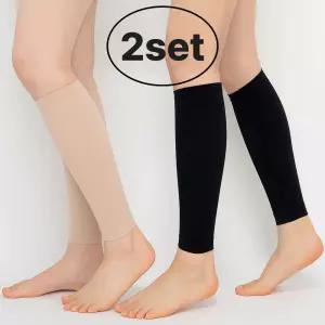 니엘로 종아리 압박스타킹 종아리토시 압박 밴드 종아리형 2개 베이지 블랙