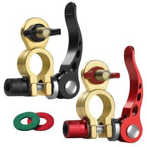 배터리 단자 커넥터 1쌍, 황동(M8 x 25mm 볼트), 케이블 종료 퀵 릴리스, 차량용 부식 방지 패드가 있는 단자, 카라반, 트럭, 보트 바이 XIOGZAXI