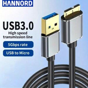 USB 3 0 마이크로 B 하드 드라이브 외부 케이블 커넥터 고속 데이터 동기화 코드 WD SSD HDD용 A 타입 어댑터 5Gbps