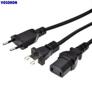 범용 2 갈래 수 플러그 IEC320 C17 암 어댑터 AC 전원 코드 PS4 Pro EU/US 표준 공급 장치 충전 케이블