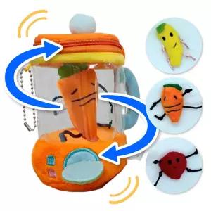 당근 믹서기 인형 3종 세트 [당근 바나나 고구마] 돌아가는 키링 착즙 믹서기