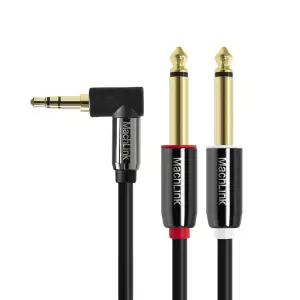 마하링크 3극 꺾임 스테레오 TO 5.5 6.3 모노 Y 오디오 케이블 1.5M ML-TSY6015