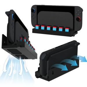 게임 카드 슬롯이 있는 벽걸이형 Joy-Con 스위치 2용 컨트롤러 홀더 보관 정리함이 금속 벽 브래킷