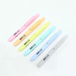 모리스 저스트클릭 클릭형 형광펜S 마일드 3.5MM 얇은닙 색상 선택 잘나가는형광펜 기본형광펜 강조펜
