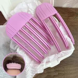 헤어볼륨클립 2개 세트 6핀+3핀 앞머리 뿌리 볼륨 집게 핀 정수리 가르마 고정 클립