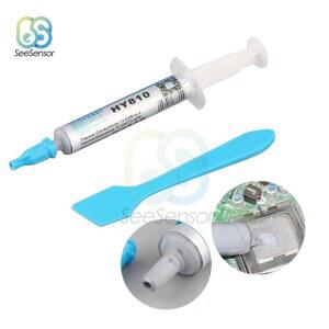 플라스틱 도구 스크레이퍼가 있는 열 그리스 회색 CPU 칩 방열판 페이스트 주사기 HY810 2G